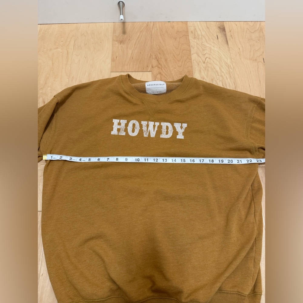 Western cowboy Sweatshirt howdy spell-out size S oversized cozy - Picture 3 of 6